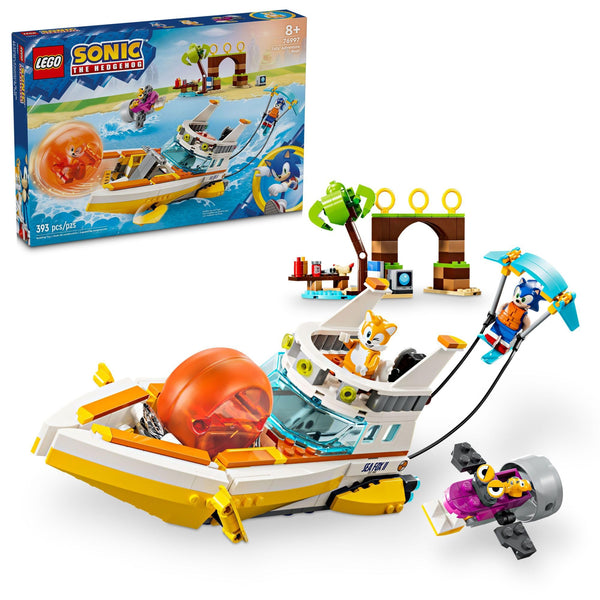 LEGO Sonic The Hedgehog: Tails’ Adventure Boat Interactive Toy Building Set, Video Game Toy with Sonic Characters and Water Skis, Gamer Gift for Boys and Girls Ages 8 and Up, 76997