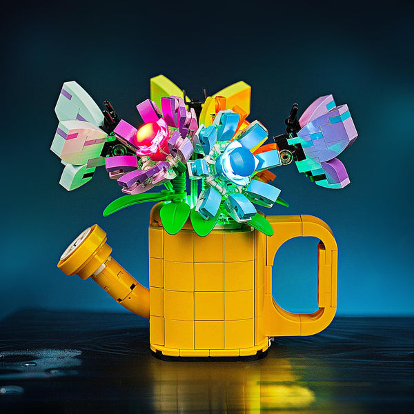 Brickshining LED Lighting Compatible with Lego Creator 3 in 1 Flowers in Watering Can, Light Kit Compatible with Lego 31149, Giving Light to Model, NOT Included The Model Set（Customized Version）