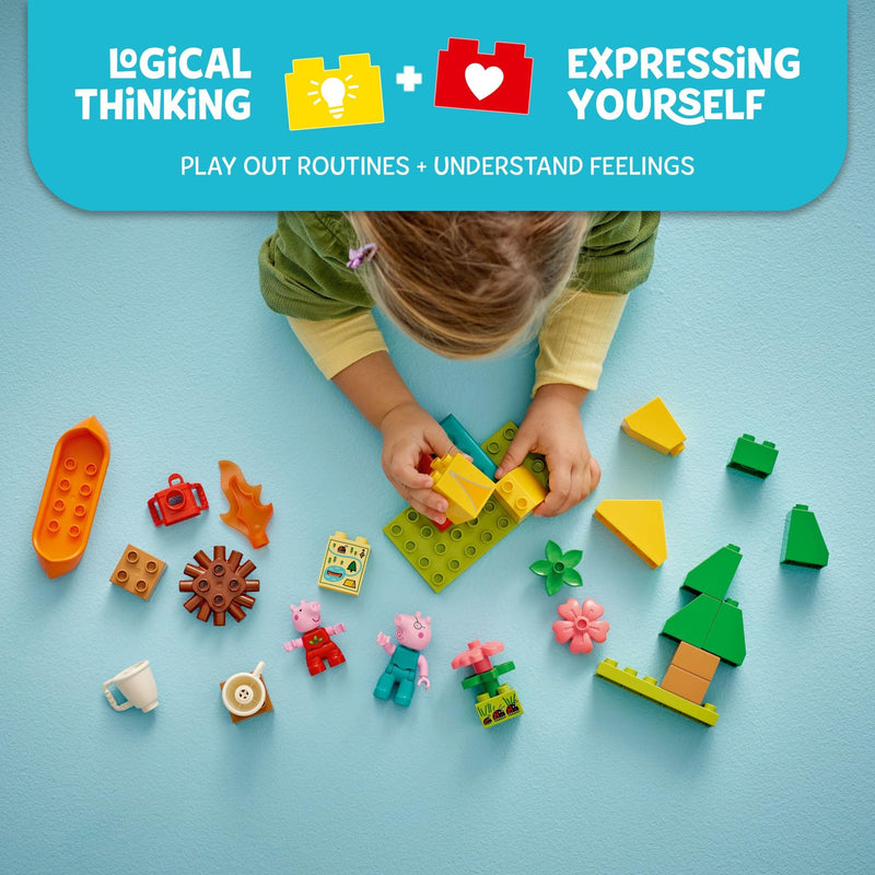 LEGO DUPLO Peppa Pig Camping Trip Toddler Learning Toy - Sensory Toy for Creative and Developmental Play - Fun Birthday Gift for Peppa Pig Fans, Kids, Girls, Boys, Ages 2+