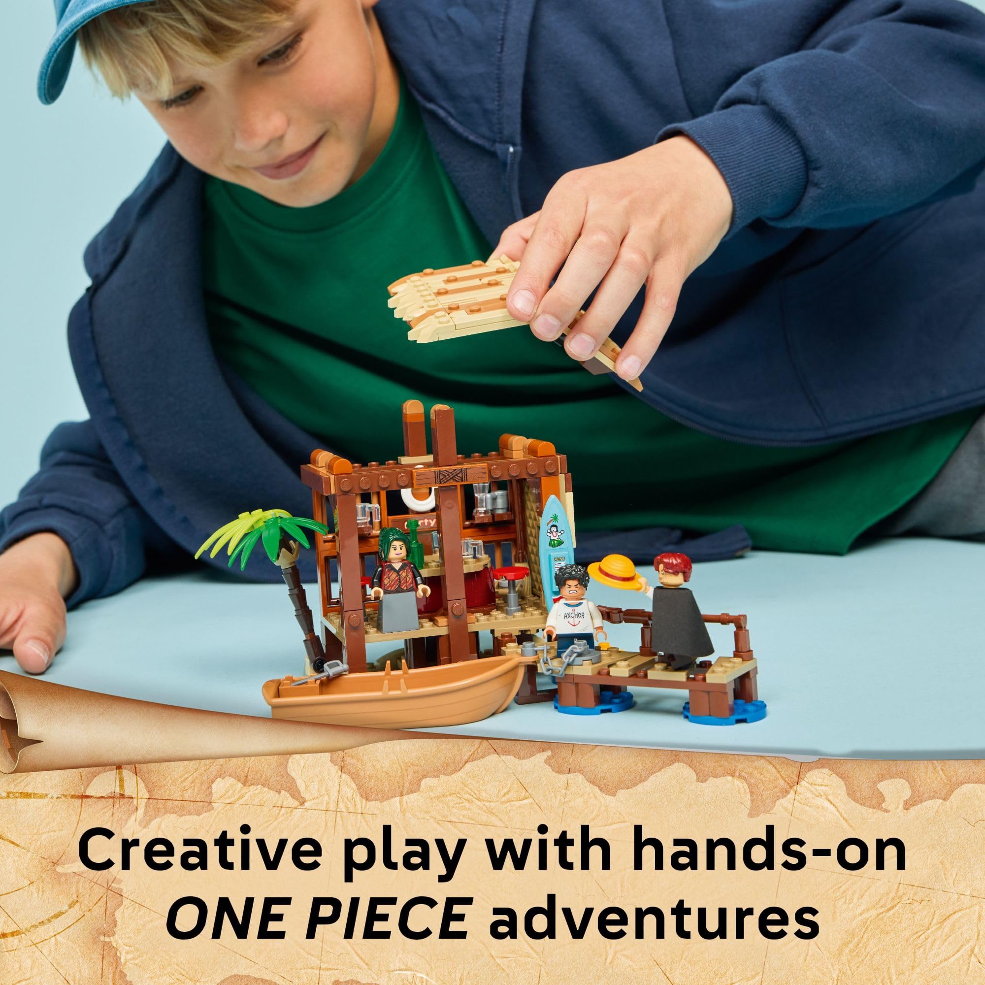 LEGO ONE Piece Windmill Village Hut Building Blocks - Pretend Play Building Toy for Boys & Girls, Ages 8+ - Toy Figures & Playset for Anime Fans - Gift Idea for Birthdays - 75636