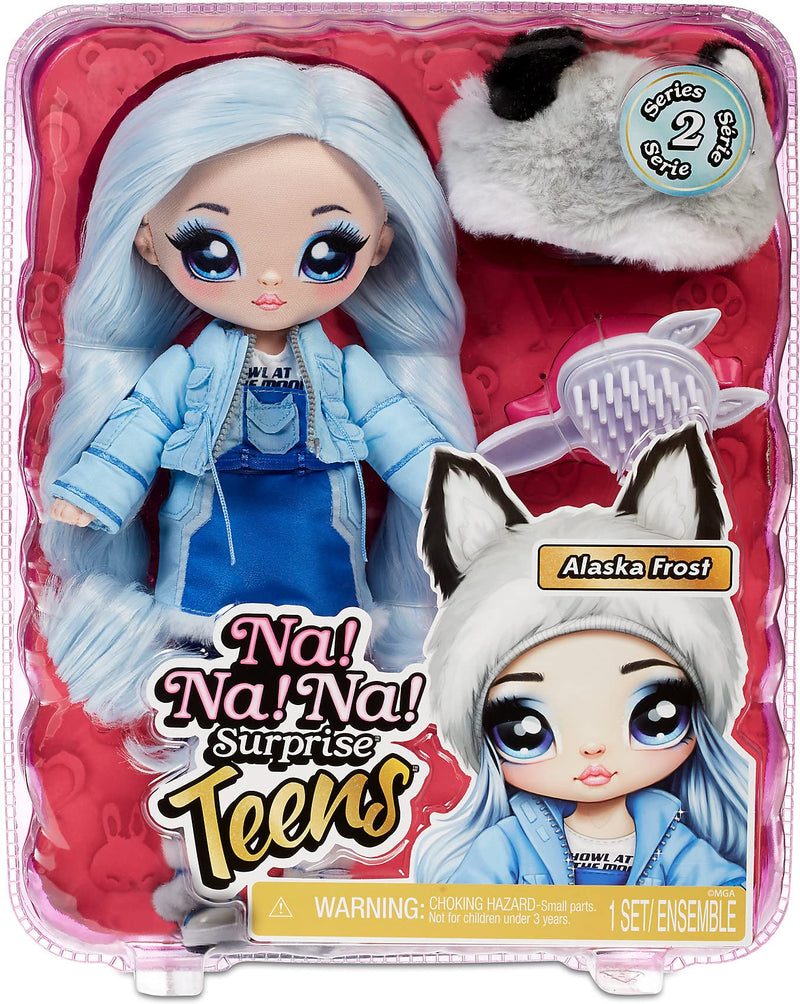 Na! Na! Na! Surprise Teens 11" Fashion Doll Alaska Frost, Soft, Poseable, Blue Hair, Adorable Animal-Inspired Wolf Hat Outfit & Accessories, Gift for Kids, Toy for Girls & Boys Ages 5 6 7 8+ Years