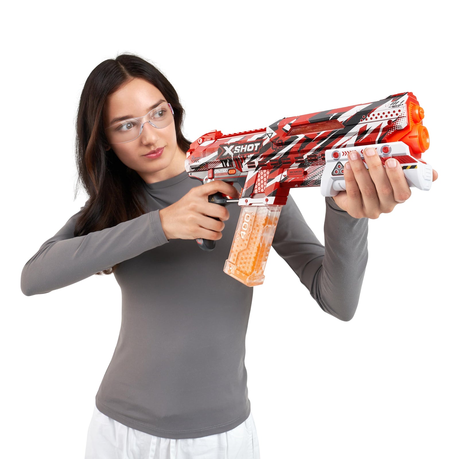XShot Hyper Gel Clutch Blaster, Manual Prime Gel Blaster & 5,000