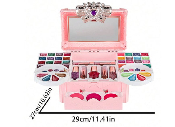 Beauty Play Makeup Toy Cosmetic Set For Girls, Kids’ Role Play Pretend Toy, Plastic Gift Set
