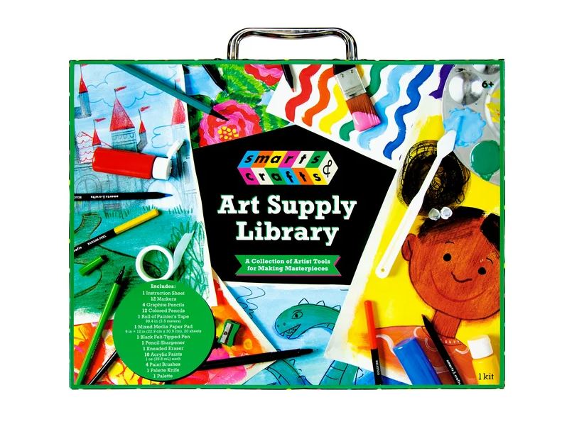 Smarts & Crafts Art Supply Library, 49 Pieces, Unisex, Kids & Teens