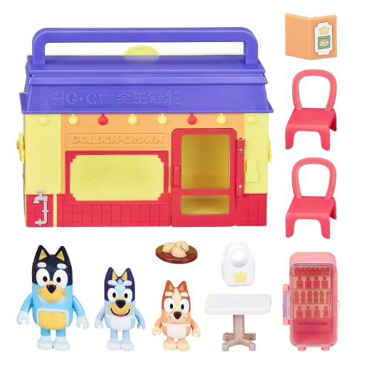 Bluey Takeaway Exclusive Playset [Transforming with Bluey, Bingo & Dad ...