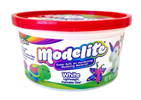 Cra-Z-Art Modelite 7.5oz of Lite Weight Modeling Clay, White