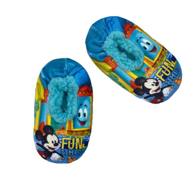 Slipper Socks Kid's Mickey Fuzzy Babba