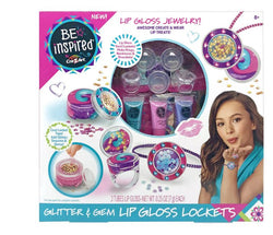 Cra-Z-Art Be Inspired Glitter & Gem Lip Gloss Lockets, Multicolor Craft Kit