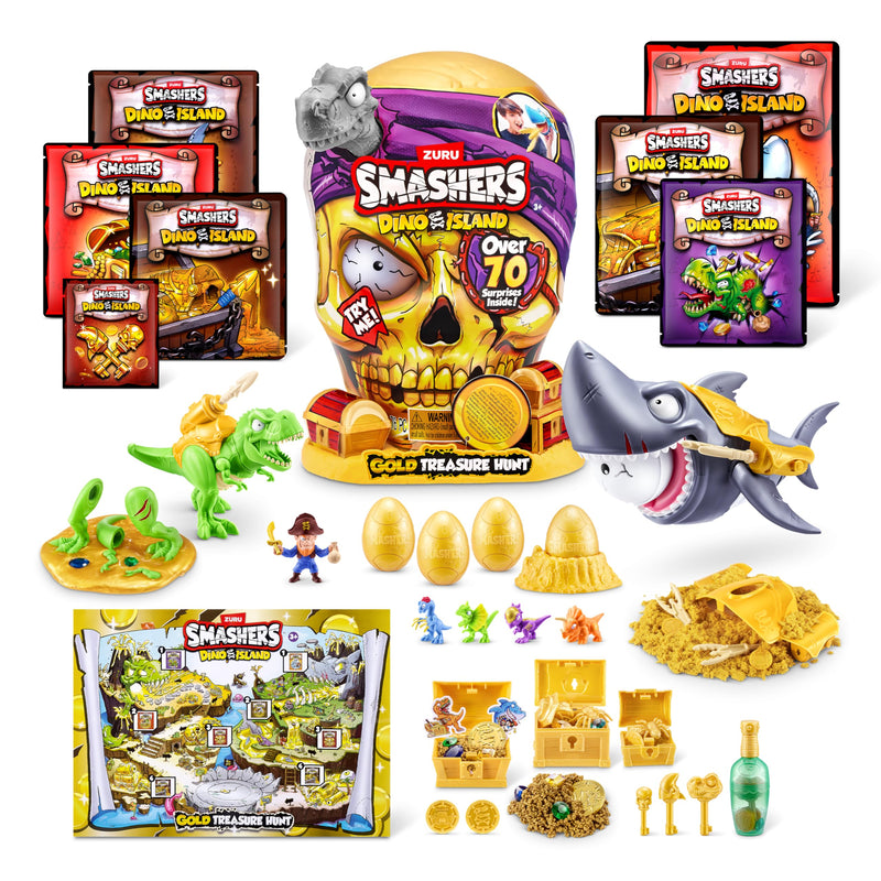 Zuru Smashers Dinosaur Dino Island Gold 70 Surprises