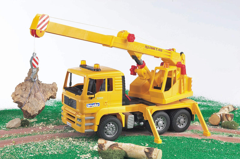 Bruder Man Crane, 1:16 Scale Toy Truck for Construction Pretend Play