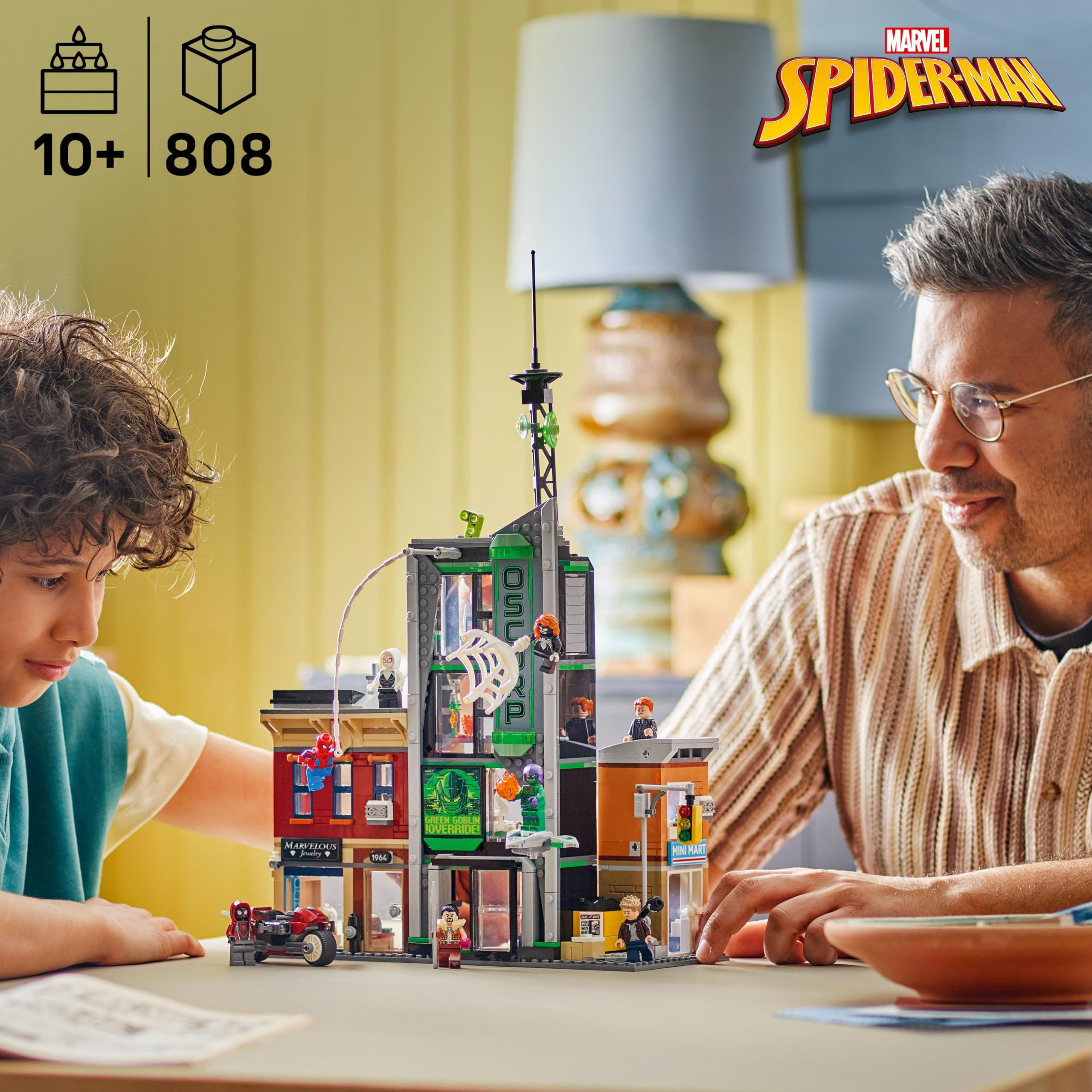 LEGO Marvel Spider-Man vs. Oscorp Building Toy - Pretend Play Set W/8 Toy Minifigures for Boys & Girls, Ages 10+ - Super Hero Building Blocks for Preteens Idea for Birthdays - 76324