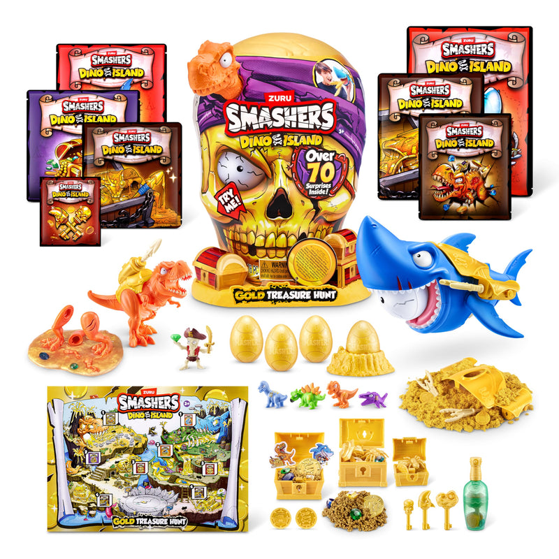 Zuru Smashers Dinosaur Dino Island Gold 70 Surprises