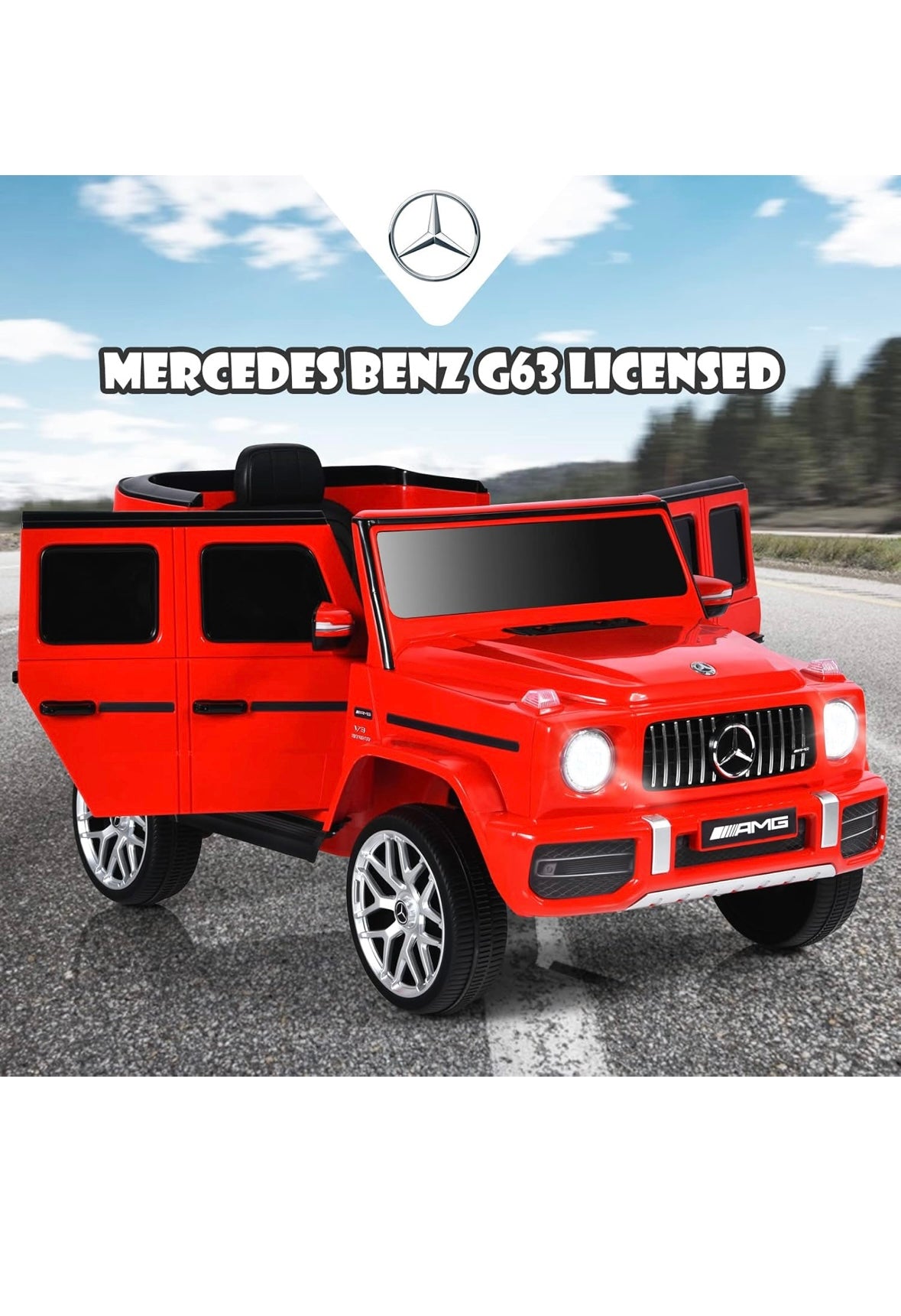 Licensed Mercedes-AMG G63 Ride On Car, with remote control,MP3player ,electric ride on car free shipping