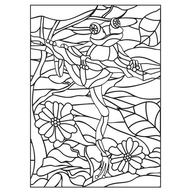 Cra-Z-Art Timeless Creations Stained Glass, Coloring Book