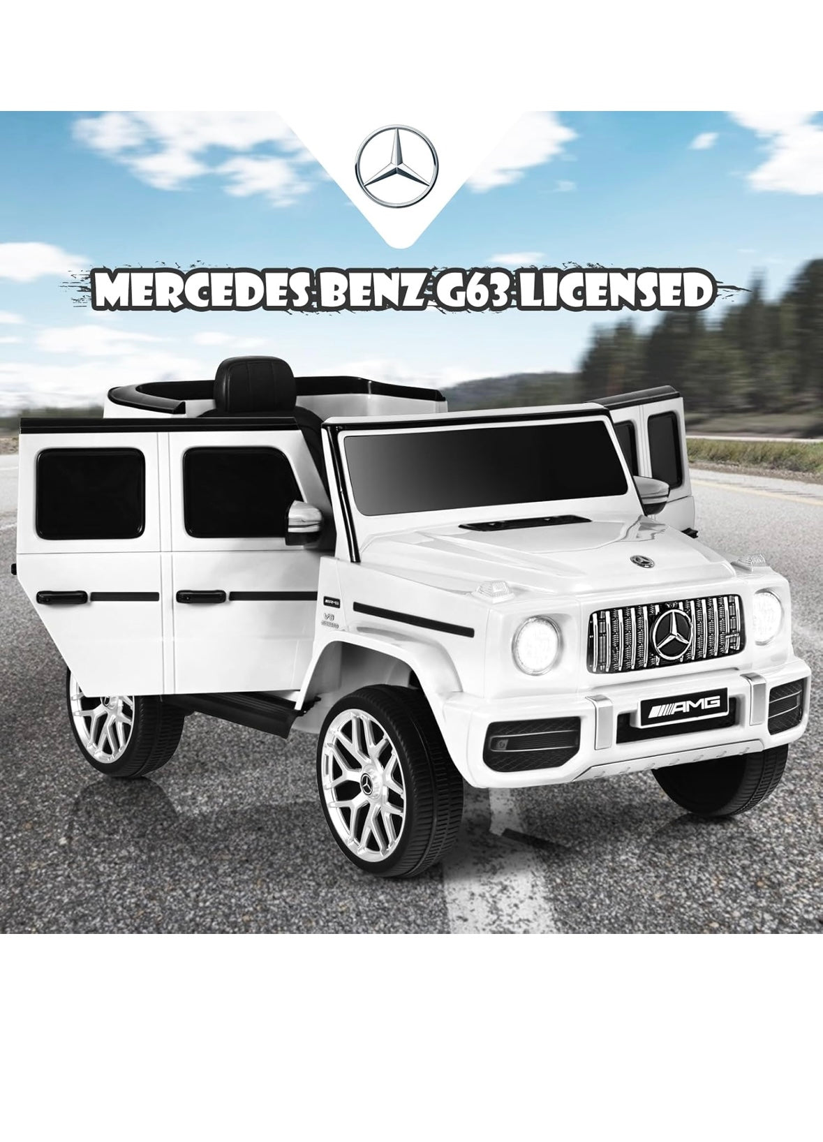 Licensed Mercedes-AMG G63 Ride On Car, with remote control,MP3player ,electric ride on car free shipping