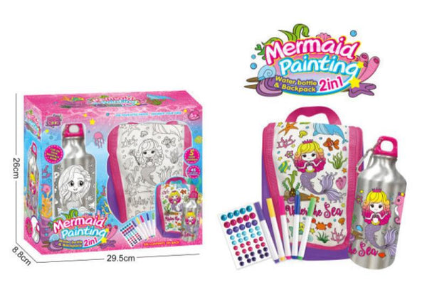 Children's Best Birthday Gift DIY Stainless Steel Water Bottle With Backpack