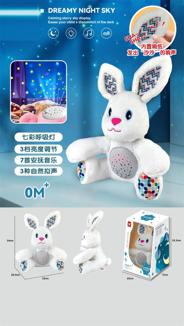 Plush Doll, Projection, White Rabbit Soothes