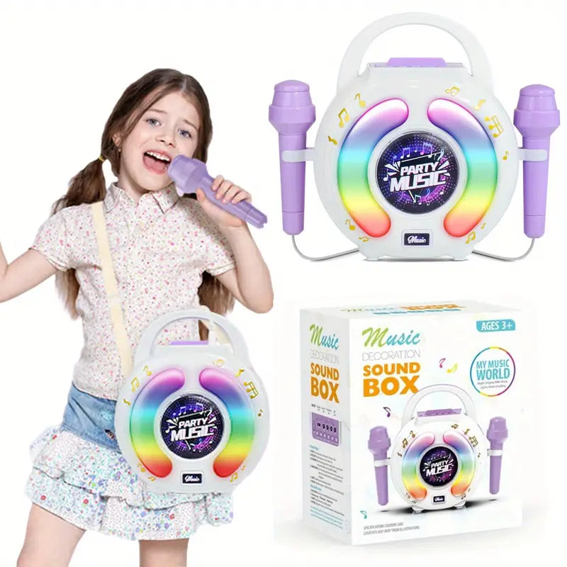 Bluetooth Karaoke Speaker Portable Wireless Music Player With Microphone Function High Fidelity Sound