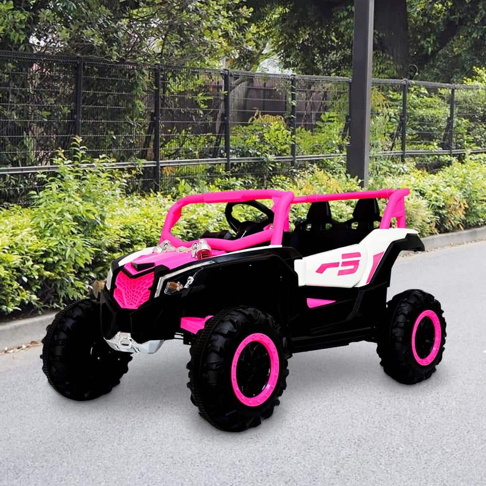 Kids Electric UTV Car, 2 Seat Ride on Car For Kids, 12v Ride on UTV Toy, 4wd Electric Car With Remote Control /Swing