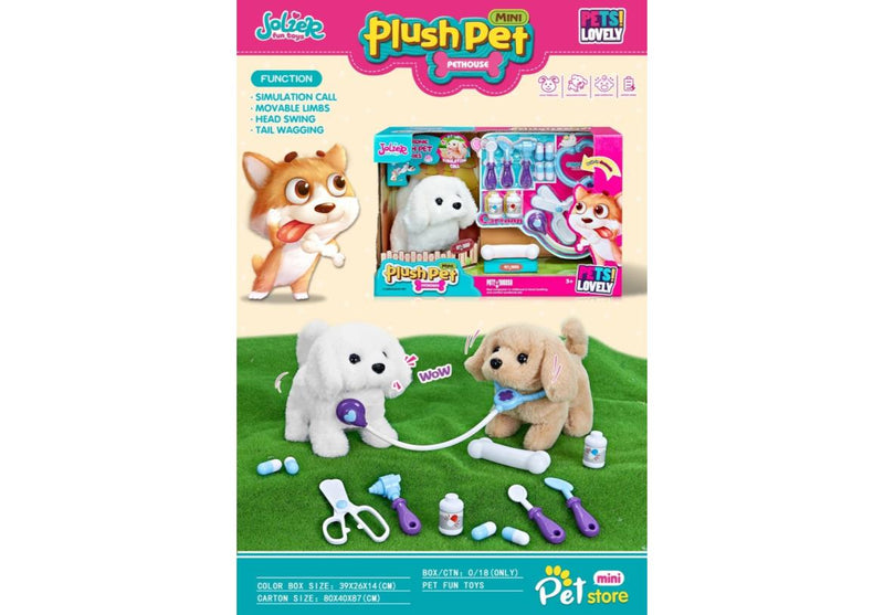 Pet Play Set, Pretend Toys for kids Plush Pet