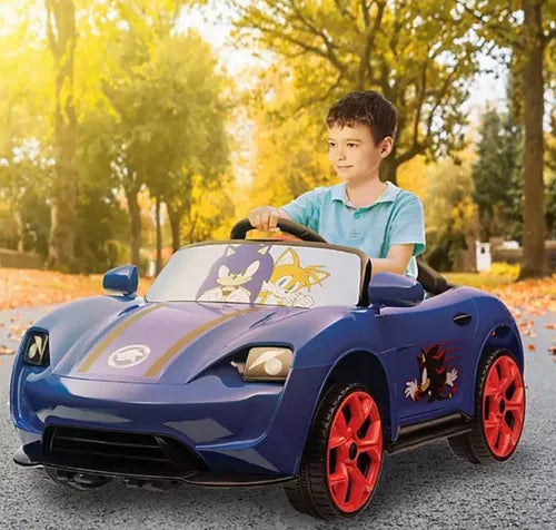 Sonic The Hedgehog 12V Battery-Powered Convertible Ride On Car