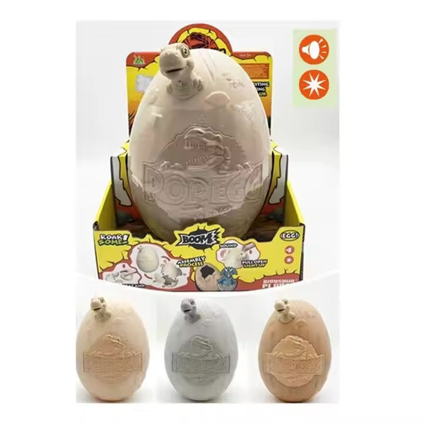 Dinosaur EGG, Pop Egg, Cartoon Play Mat Hatchling Sound, Light Assembled, 1 Pack (Color May Vary)