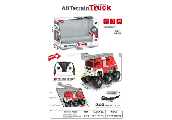 Fire ladder truck toy remote control 2.4G