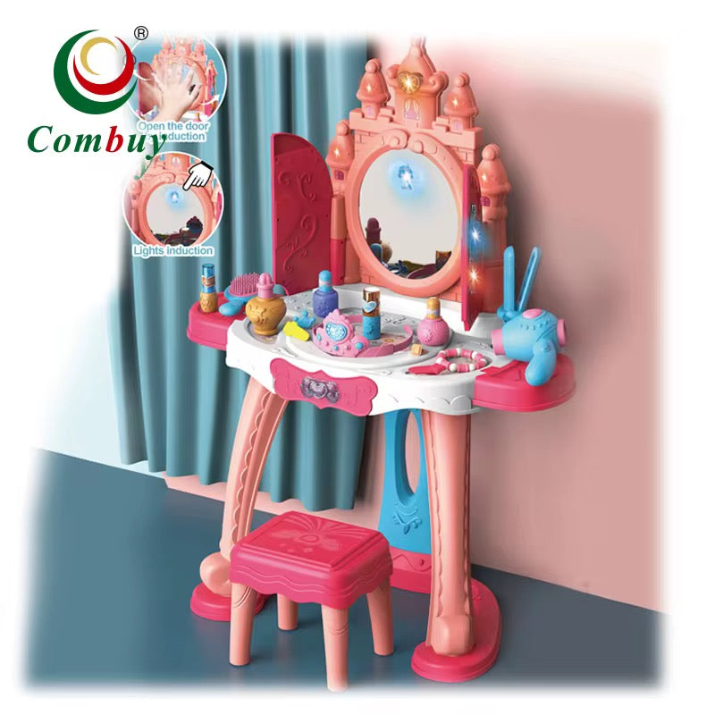Girls Dressing Table Princess Pretend Play Kids Makeup Kit Toys