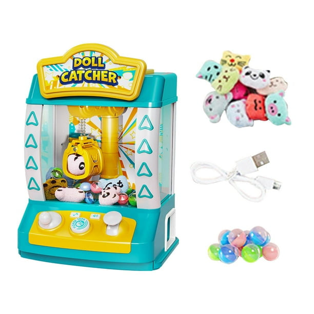 Arcade Candy Capsule Claw Game Prizes Toy, Electronic Small Toys, Claw Machine Arcade Game for Toddlers Girls Boys Best Gifts Green 4 Dolls