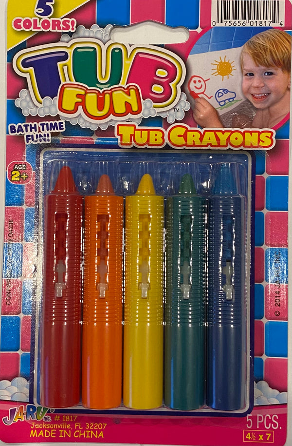 Tub Crayons JaRu Fun Rub-a-Dub Draw in The Tub Bathtub Crayons (5 per-pk)