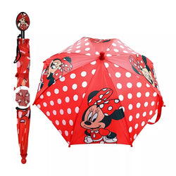 Umbrella, Disney Minnie Mouse 21-Inch Kid's With Clamshell Umbrella  Handle