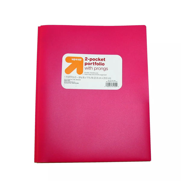 2 Pocket Plastic Folder with Prongs