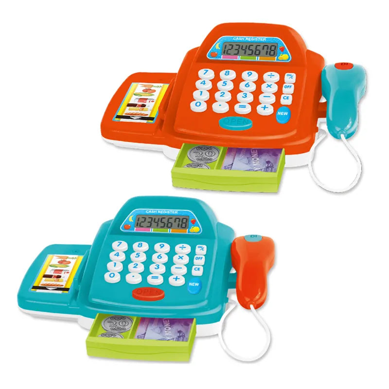 Pretend Preschool Market Toys Shopping Simulations Supermarket Cash Register Color Vary