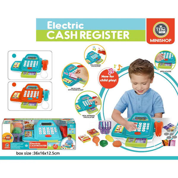 Pretend Preschool Market Toys Shopping Simulations Supermarket Cash Register Color Vary