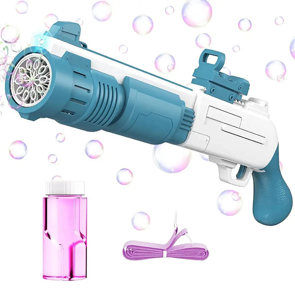 Electric Hand-held Bubble Blower Machine 10 Holes Automatic Bubble Rifle Gun Children Outdoor Toy Bubble Gun
