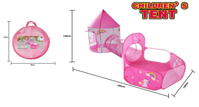 Pony Unicorn Tent Mongolian Bag Three Piece Set