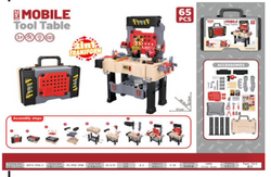 2-in-1 65pcs storage case tools table top