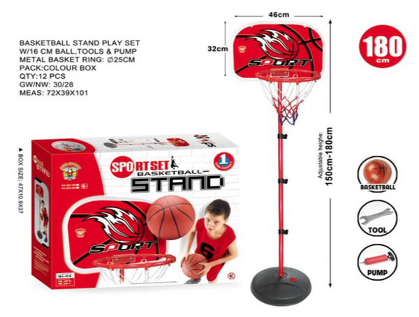 1m 8 iron frame iron bar basketball stand