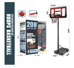 209 High 60 long blown bottle transparent red board square base basketball stand (reinforced version)