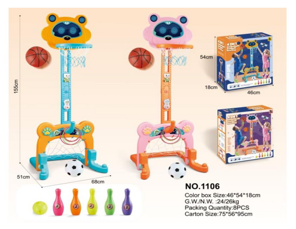 Indoor basketball stand four in one