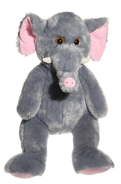 Plush Toy Elephant 35'' Grey/Pink