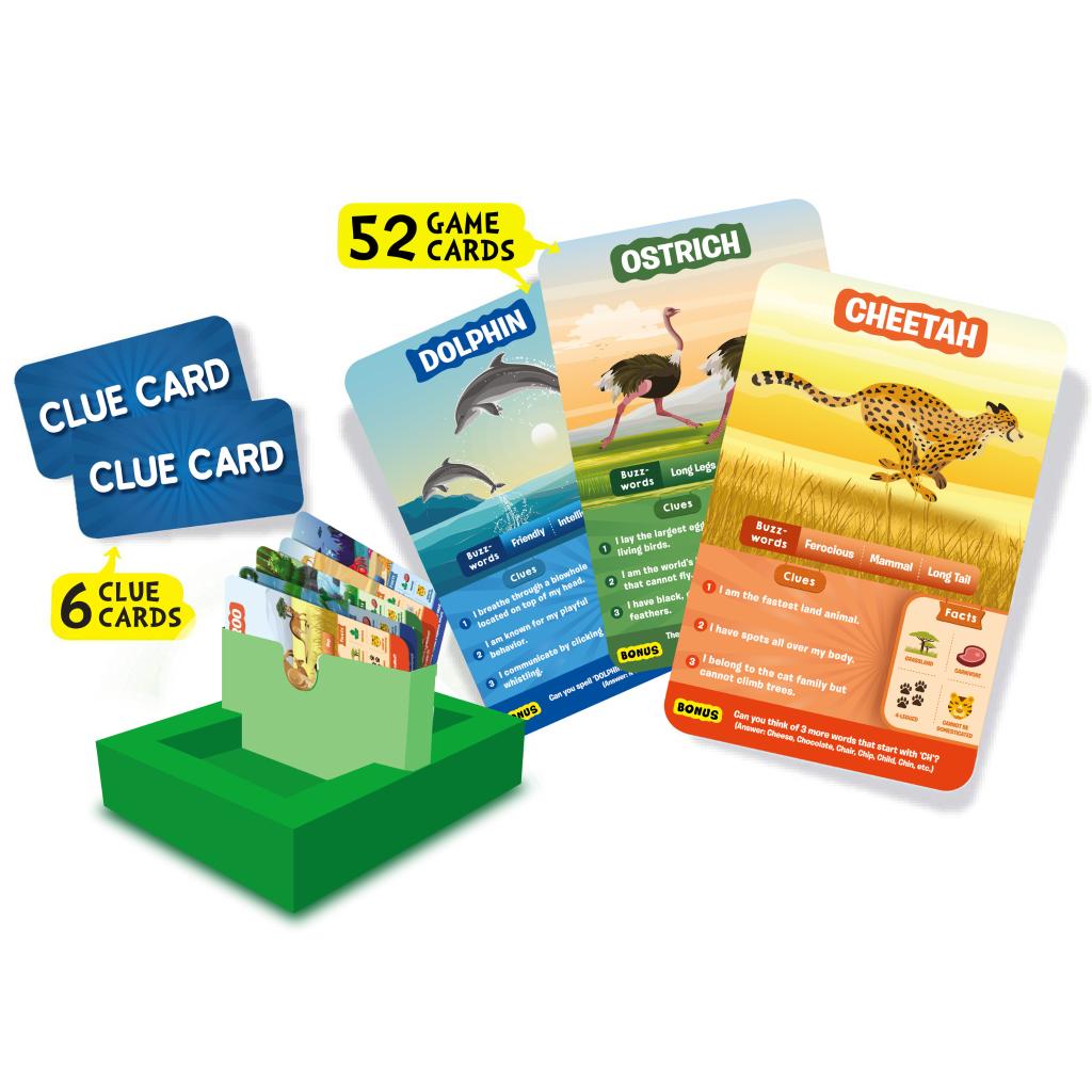 Board Game, Skillmatics Guess in 10 Educational Board Game, for Families and Kids Ages 5 and up, Animals