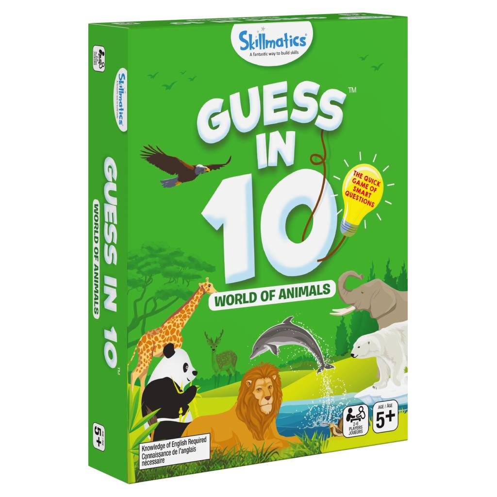 Board Game, Skillmatics Guess in 10 Educational Board Game, for Families and Kids Ages 5 and up, Animals