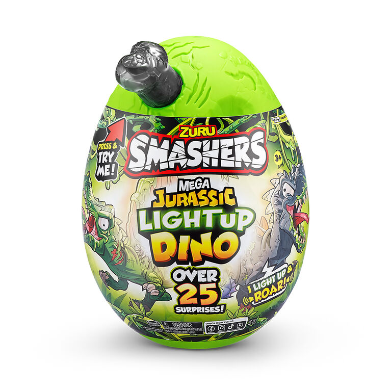 Smashers Mega Jurassic Light Up Dino Egg by ZURU (Style may Vary)