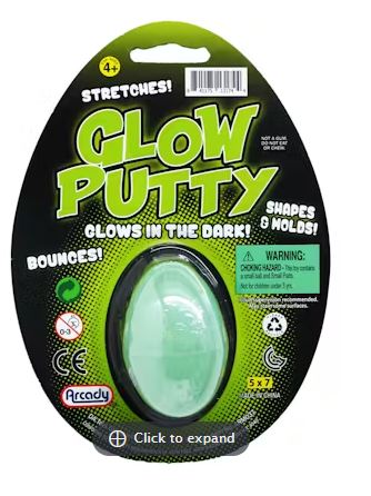 Putty Toys, Glow  - 2.5" Eggs