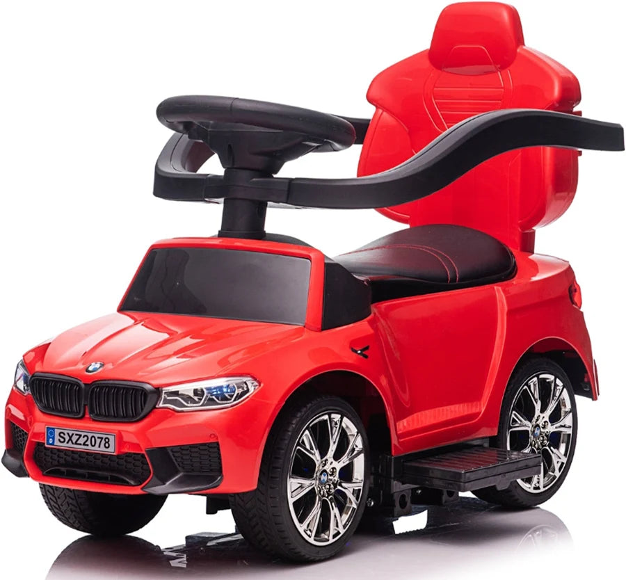 Best Ride On Cars  BMW 4 in 1 Push Car, Red