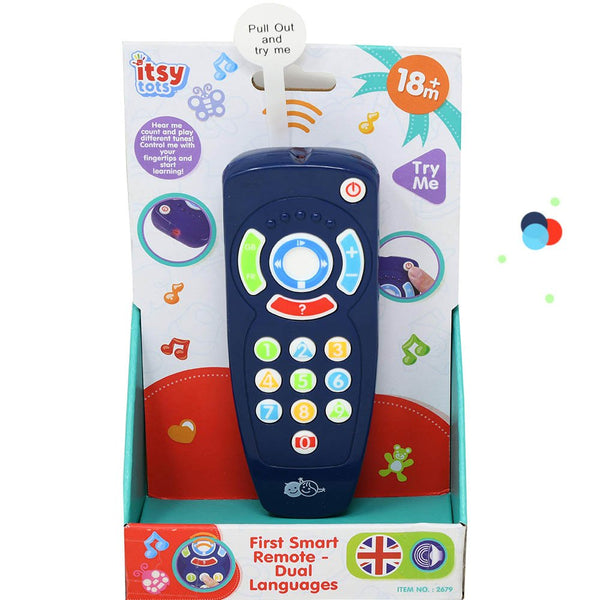 Itsy Tots First Smart Battery Operated Remote- Dual Languages in try me box
