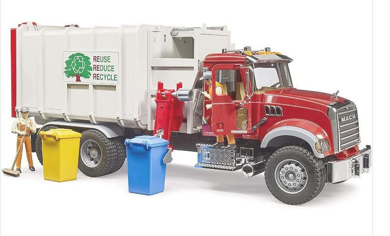 Bruder Mack Granite Side Loading Garbage Truck - sctoyswholesale