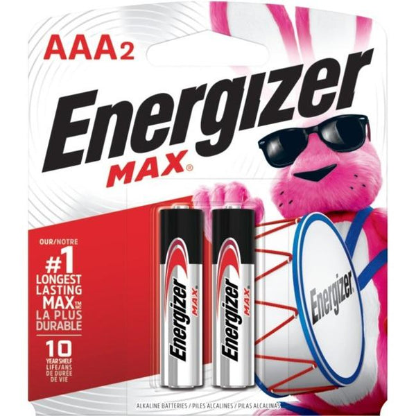 Energizer MAX AAA Alkaline Batteries 2 pack - sctoyswholesale