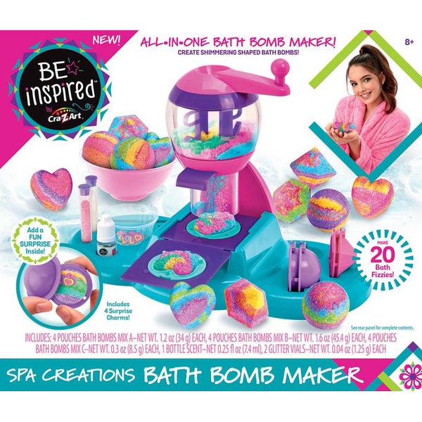 Cra-Z-Art Be Inspired Spa Creations Bath Bomb Maker, Multicolor Kit for Ages 8 and up